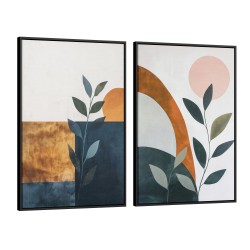 Quadro decorativo Duo Abstrato Botânico