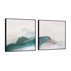 Quadro decorativo Duo Minimalismo Natural em Verde