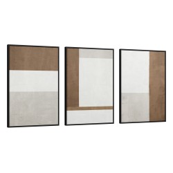 Quadro decorativo Trio de Inspirações Minimalistas Terrosas Quadro decorativo Trio de Inspirações Minimalistas Terrosas