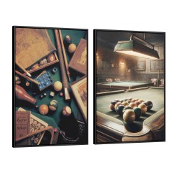 Quadro decorativo Duo Bilhar
