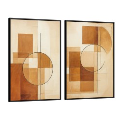 Quadro decorativo Duo Abstrato Boho Terracota