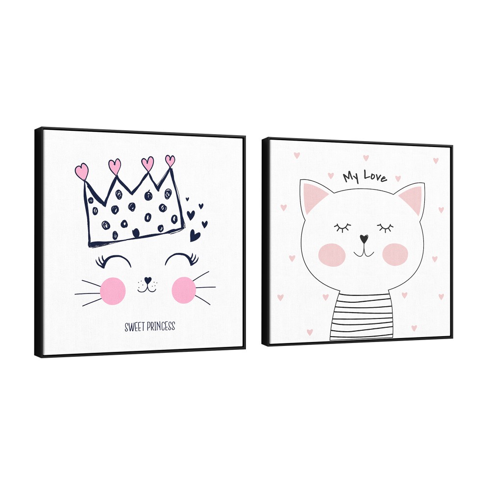 Quadro decorativo Dupla Fofura Gatinhos Encantados Quadro decorativo Dupla Fofura Gatinhos Encantados