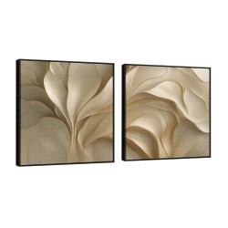 Quadro decorativo Duo Essência Serena com Movimento e Sofisticação