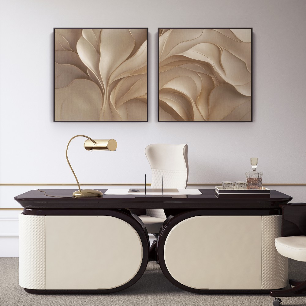 Quadro decorativo Duo Essência Serena com Movimento e Sofisticação Quadro decorativo Duo Essência Serena com Movimento e Sofisticação
