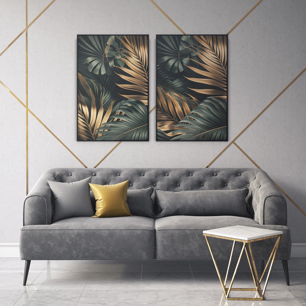 Quadro decorativo Duo Folhagem