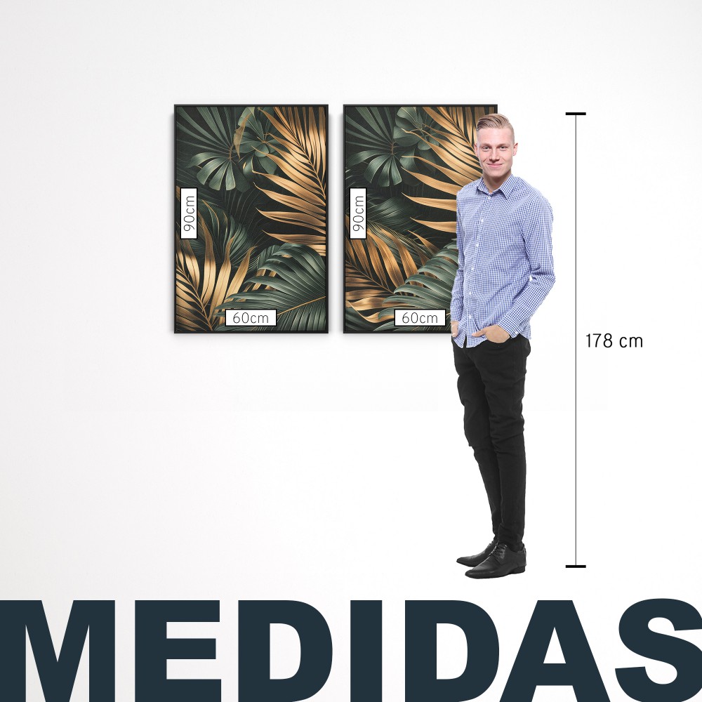 Quadro decorativo Duo Folhagem