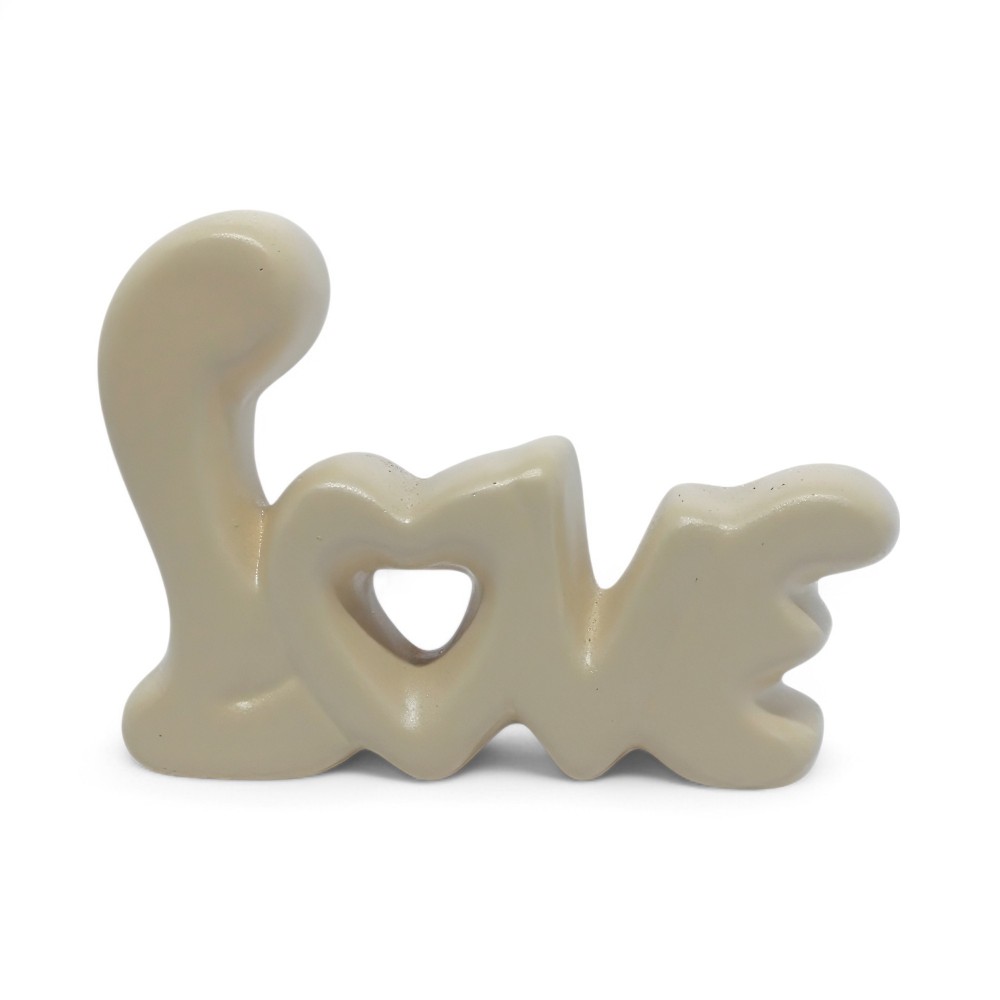 Palavra Love em cerâmica artística Palavra Love em cerâmica artística
